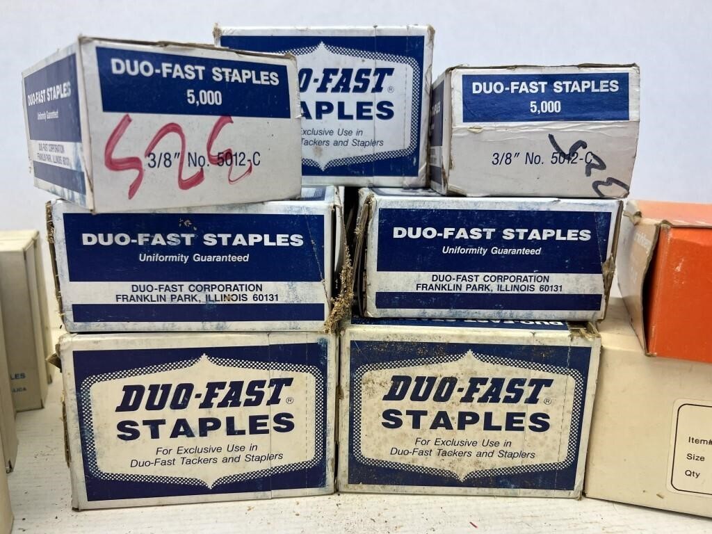 21 boxes of staples