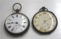 Two German 800 silver pockets watches