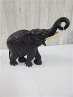 Hand carved solid ebony elephant