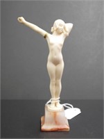 Fine Louis Sosson carved art deco ivory maiden