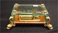 Vintage Reuge Switzerland glass case music box