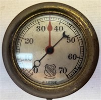 Vintage Ashcroft altitude pressure gauge 0-70