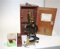 Good cased Watson & Sons, London microscope