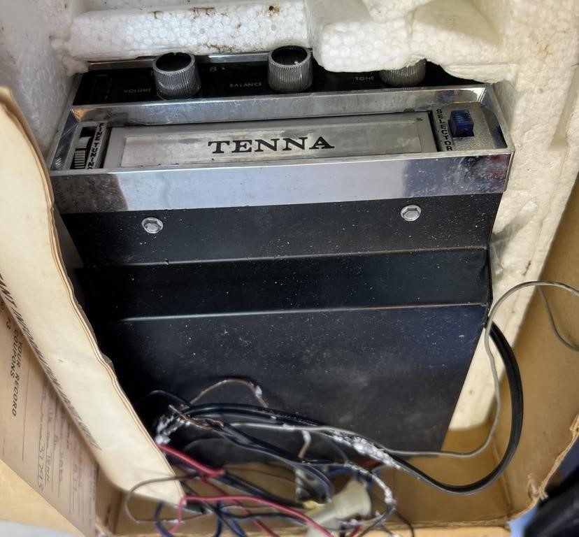 Tenna automotive 8 track tape player, 3 car radios