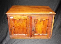 Small antique timber collectors cabinet