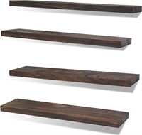 $123  24 Rustic Shelves Set of 4  Brown