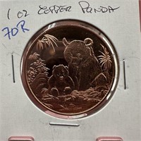 1OZ COPPER BULLION ROUND .999 PANDA