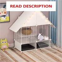 $100  DuvinDD 2-Story Rabbit Cage with Trays