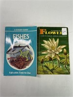 2 Golden Nature Books Flowers & Fishes