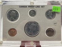 1964 CANADA PROOF LIKE SET SILVER DOLLAR CAPITAL +