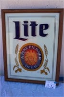 Miller Lite 1982 "A Fine Pilsner Beer" Sign