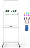 $98  40x24 Mobile Whiteboard  Double Sided