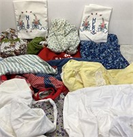 15 aprons & His & Her needle point pillow cases