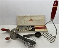 Vintage rotary  egg beater, cake breaker, etc