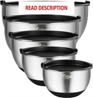 $32  5pc Black Stainless Steel Mixing Bowls