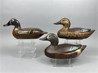 3 Wisconsin Blue-Winged Teal Duck Decoys