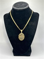 antique locket necklace 14 inches