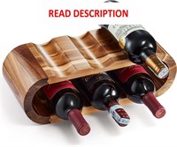$28  BLUEWEST Wooden Wine Rack  6-Bottle  Acacia