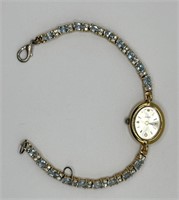 ladies watch w/ gemstone bracelet 8 inch