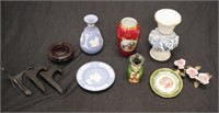 Group decorative ceramic pieces