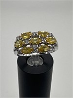 sterling silver gemstone ring Sz7