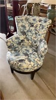Floral swivel chair