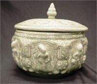 Thai Celadon lidded bowl