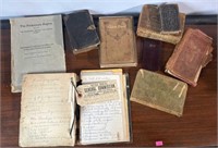 1854 Bible/ledgers/poem books