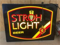 Stroh Light lighted sign