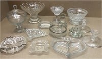 Assorted clear glassware 16 pc.