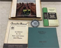 John Deere collectibles and manuals