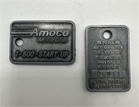 Amoco motor club keychains