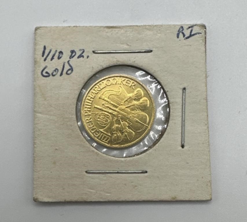 1995 SCHILLING 1/10 ounce gold coin 999.9