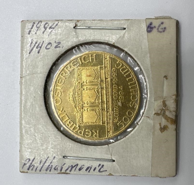 1994 SCHILLING 1/4 ounce gold coin 999.9