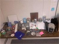 office supplies, radio, heavy duty stapler