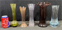 Vintage Swung & Colorful Vase-Lot