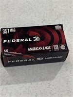 Box Federal 357 Mag Ammunition 50 Rounds American