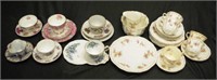 Vintage group teacups & saucers table ware