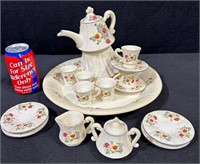 Miniature Floral Ceramic Tea Set-Lot