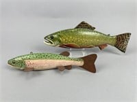 2 Mike Maxson Hand Carved Fish