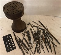 Various drill bits & wooden drill index