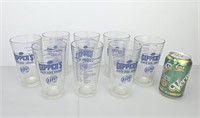 8 MILLER LITE GIPPERS SOUTH BEND, IN GLASSES