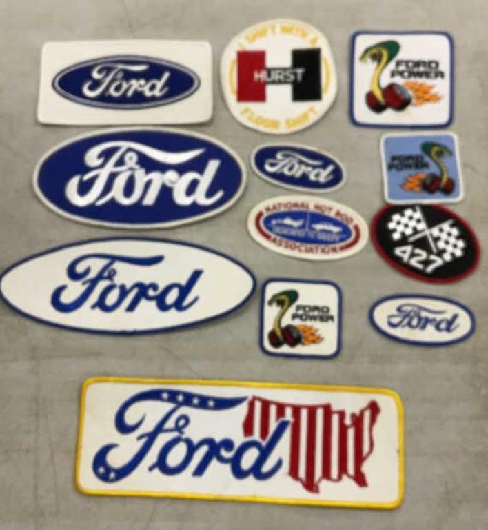 Vintage automotive patches, some Ford