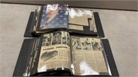 Vintage sports clippings including Yankees &
