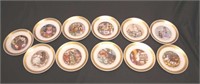 Set eleven Royal Copenhagen collector's plates