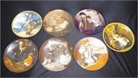 Set seven Knowles USA Norman Rockwell plates