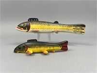 2 Mike Maxson Fish Spearing Decoys