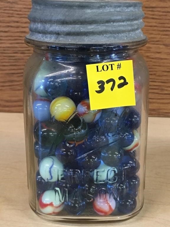Pint Ball Jar of Marbles