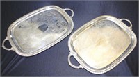 Pair of Viners silver plated trays