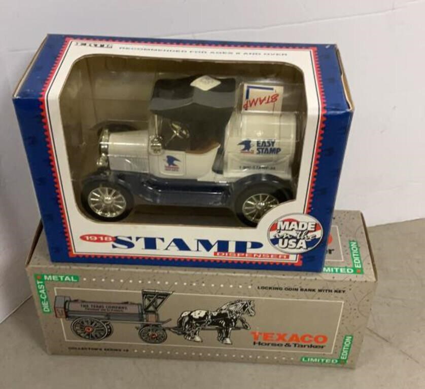 Texaco & U.S. Mail bank trucks